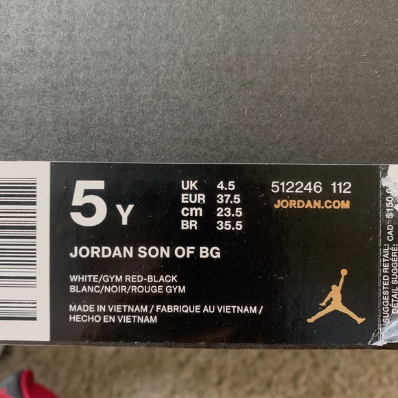 [AIR JORDAN] JORDAN SON OF MARS “ Fire Red”( GS) - Picture 9 of 9